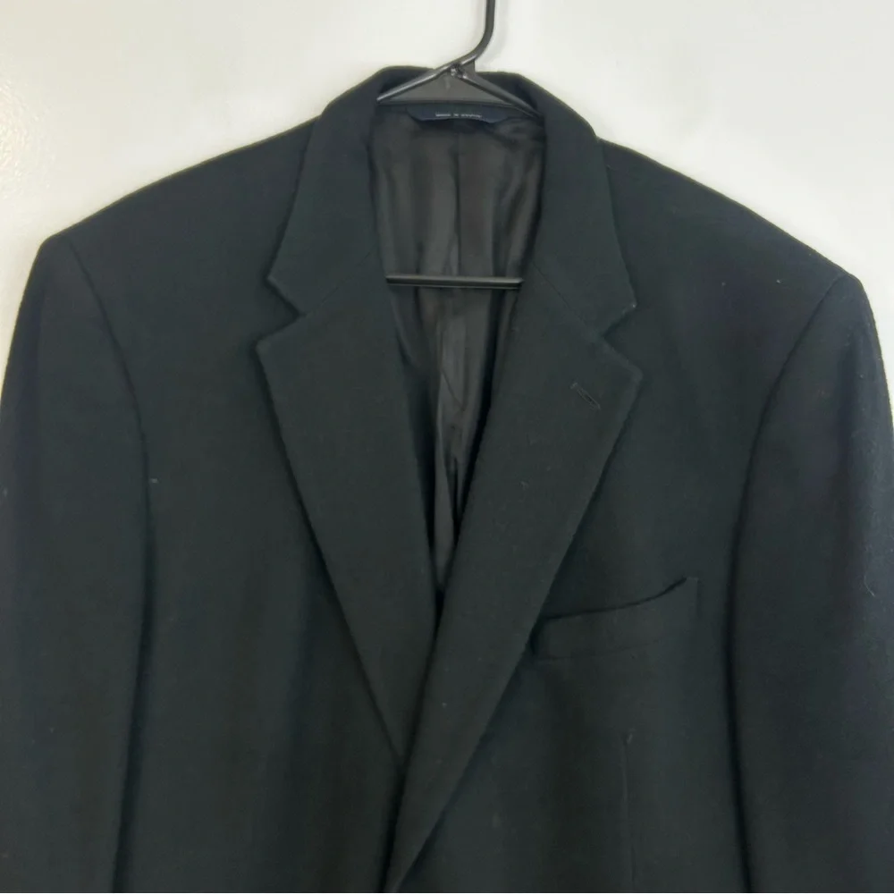 Brooks Brothers 100% Camel Hair Black Jacket Blazer Size 43L / 43 Long